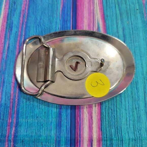 Kawasaki on Green Epoxy Belt Buckle - Picture 3 of 5